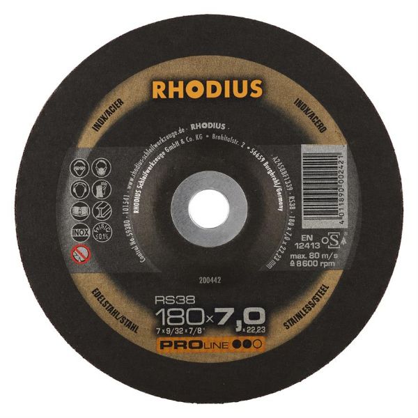 Billede af Rhodius Slibeskive RS38 180x7,0