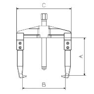 Billede af Forza aftrækker 2 ben 155x190mm