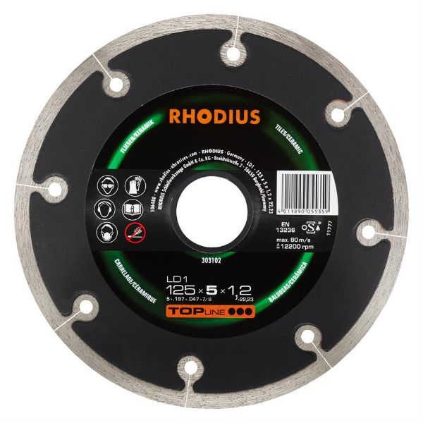 Billede af Rhodius Diamantklinge LD1   125mm