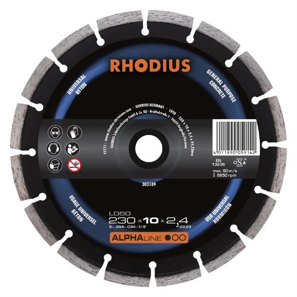 Billede af Rhodius Diamantklinge LD50 230x22,2mm