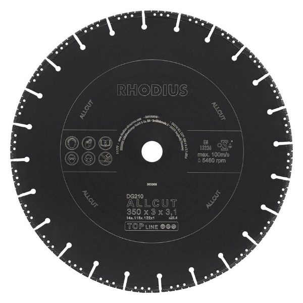Billede af Rhodius Diamantklinge 210 All-cut 350x25,4mm
