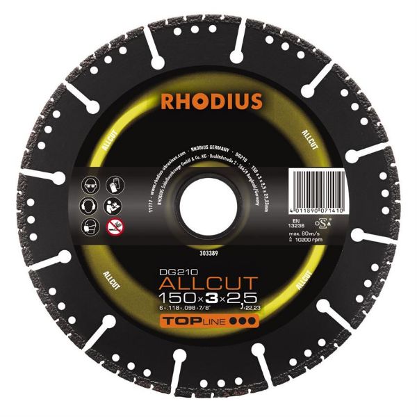 Billede af Rhodius Diamantklinge 210 All-cut 150x22,2mm