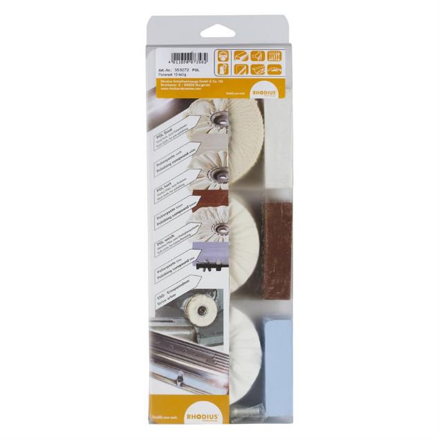 Vis detaljer for Rhodius Polersæt 3x ø100x10mm m/pasta Billede af Rhodius Polersæt 3x ø100x10mm m/pasta