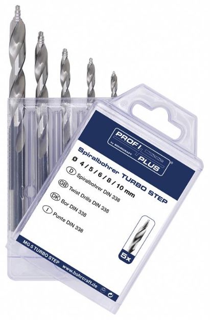 Billede af Borsæt MG5 TURBO STEP HSS-G DIN 338 4-10 mm - 5 dele Multipakke