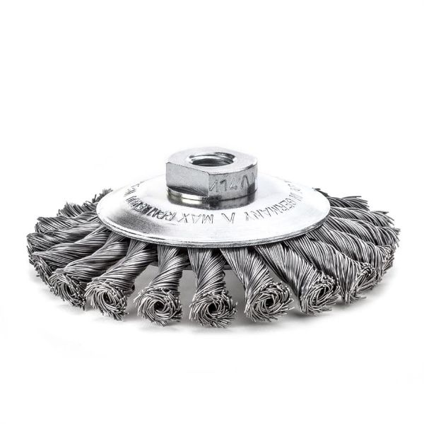 Billede af Lessmann tallerkenbørste Snoet 115mm  M14 Stål 0,50