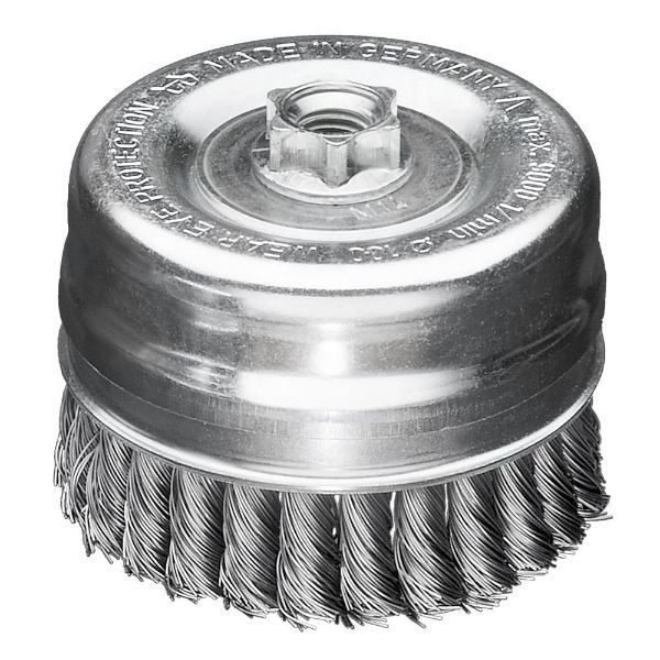 Billede af Lessmann kopbørste Snoet 100mm 5/8" Stål 0,5