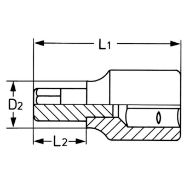Billede af Heytec top 1/4" Lige kærv 7,0x1,0mm