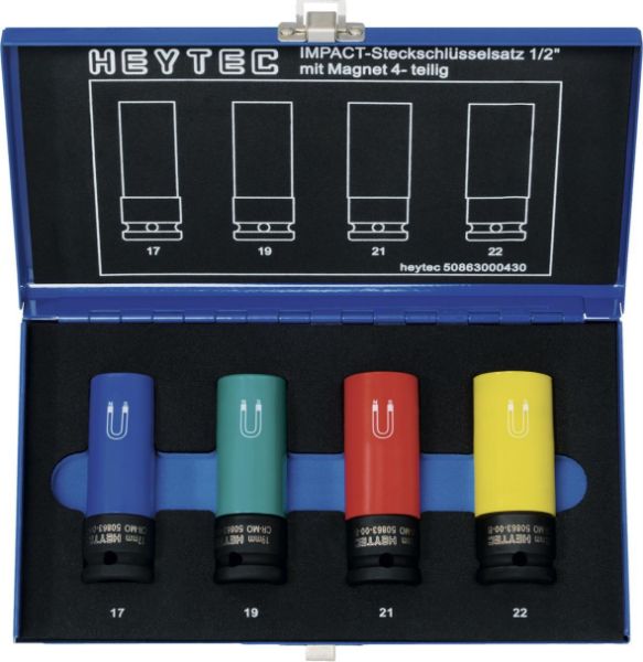 Billede af Heytec hjultop 1/2"sæt 17,19,21,22mm **UDGÅR**