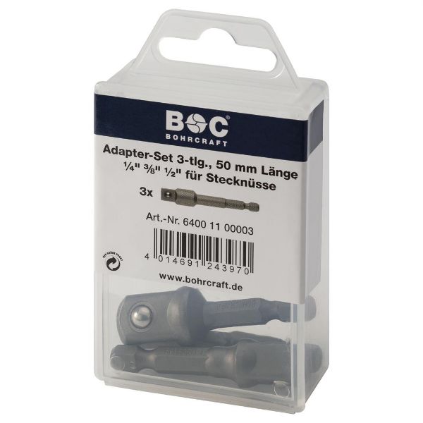 Billede af Bohrcraft Bits adaptersæt 1/4, 3/8, 1/2