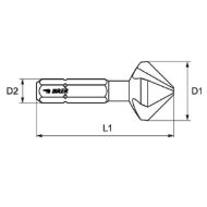 Billede af Baer forsænker1/4" 8,3 MM