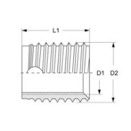 Billede af BAERFIX gevindbøsninger indv. M12x1,25 (14mm) 5 stk.