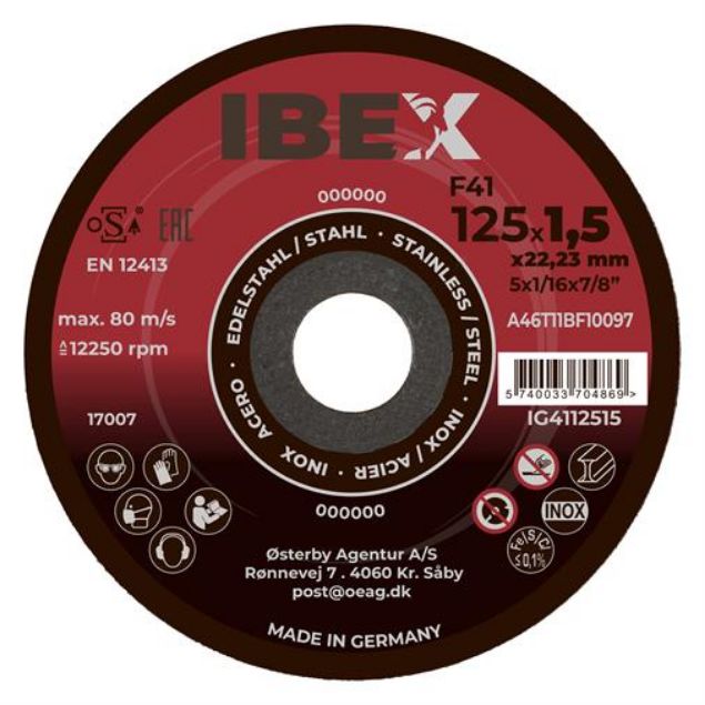 Vis detaljer for IBEX Skæreskive F41 Billede af IBEX Skæreskive F41