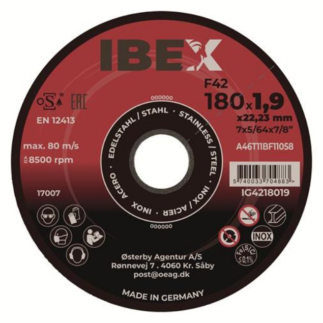 Vis detaljer for IBEX Skæreskive F42 Billede af IBEX Skæreskive F42