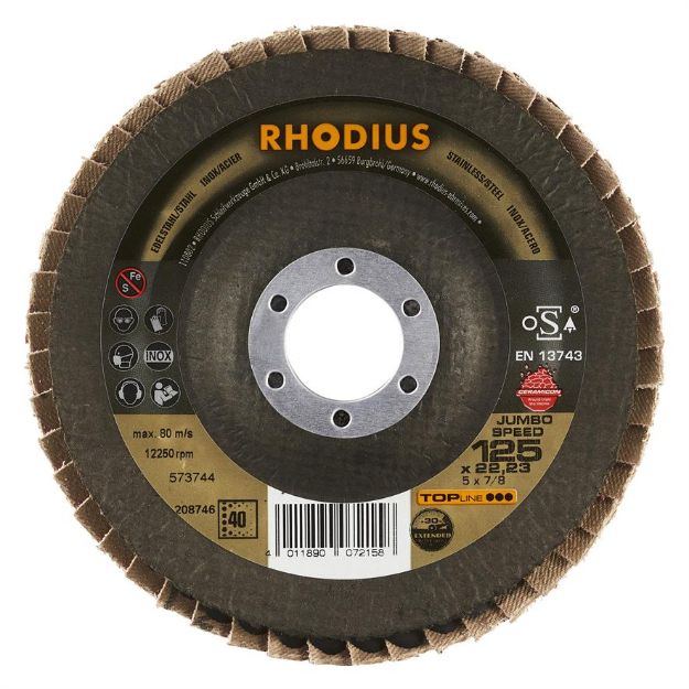 Billede af Rhodius Lamelslibeskive 125mm K40 Keramisk Jumbo Speed