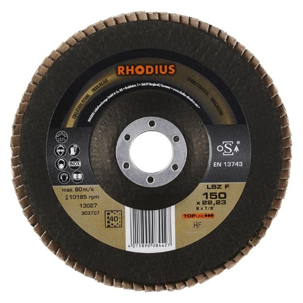 Billede af Rhodius Lamelslibeskive LSZ F 150mm Z40