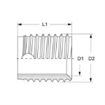 Billede af BAERFIX Gevindbøsninger indv. M 14x1,25 (15MM ) 5 stk.