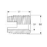 Billede af BAERFIX Gevindbøsninger indv. M 14x2,0 (50 stk.)