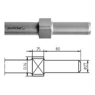 Billede af Fladmejsel 28 x 400mm Wacker Ø 27 x 80 - Bund / Collar / Colerette / Roseta □ 34 mm