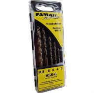 Billede af Famag træ dybelborsæt HSS-G 5 Dele. Ø 3, 4, 5, 6, 8 mm
