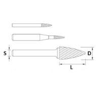 Billede af IBEX HM-fræsestift SPG spidsform (Dia.) 12x25mm