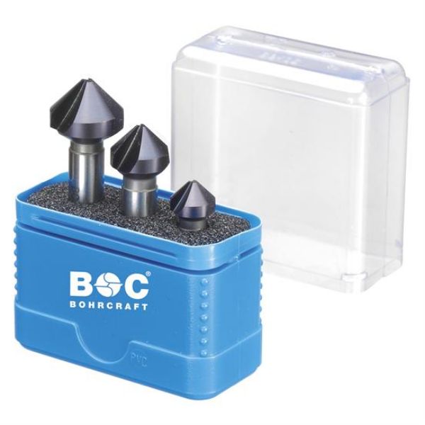 Billede af Bohrcraft Forsænkersæt KS3 12,4-20,5mm HSS-G Al-Cro 90° 3 dele ABS-box