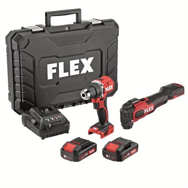 Billede af Flex akku skruemaskine DD LD + Multicutter MT 18 ECTC/2,5 sæt