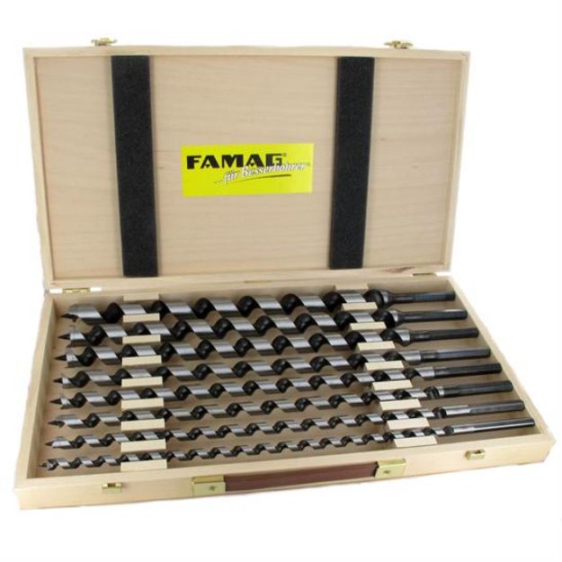 Billede af Famag træsnegleborsæt 8 dele 460/380mm. Ø 10, 12, 14, 16, 18, 20, 22, 24 mm