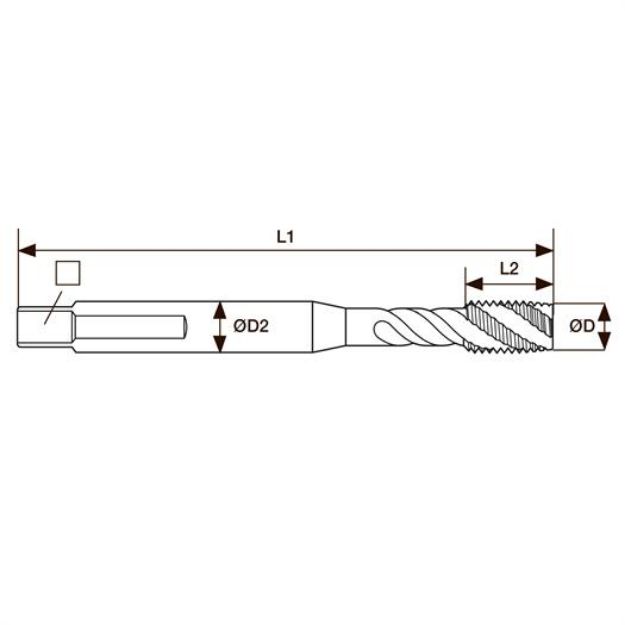 Billede af BAER Spiraltap HSSE-VAP TriTap 35° M 5x0,8